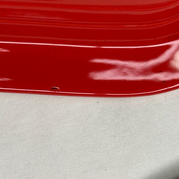 Le Creuset Red Cream Rectangular Stoneware Baking Dish 12" no lid - Picture 6 of 8
